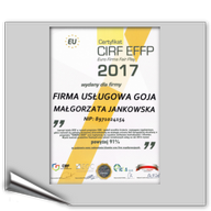 certyfikat CIRF EFFP