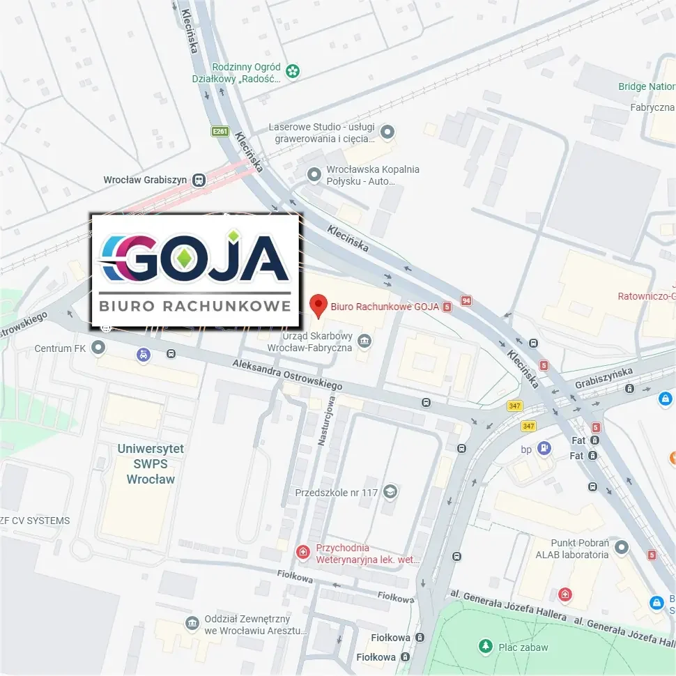 Biuro Rachunkowe Goja Wrocław-Fabryczna - mapa dojazdu